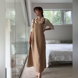 Elegant Tan Maxi Dress